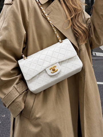 White Chanel Flap Bag