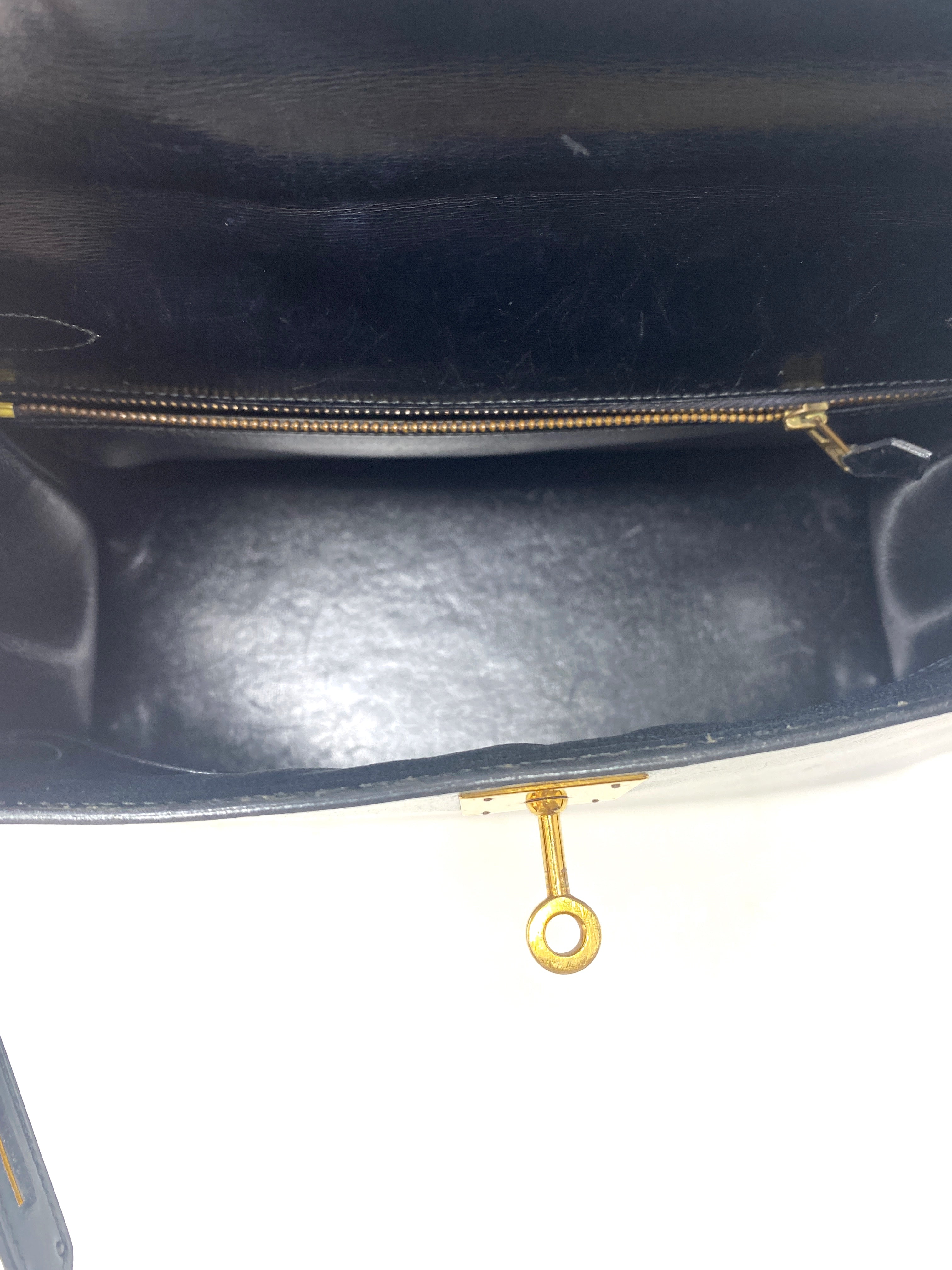 HERMES 2019 Kelly 28 Sellier Black Veau Box GHW - Timeless Luxuries