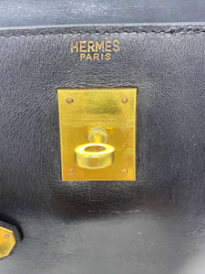 Hermes kelly bag 32, black box, vintage