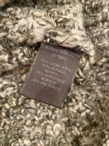 Isabel Marant sweater, grey, wool and alpaga, with black and brown pattern