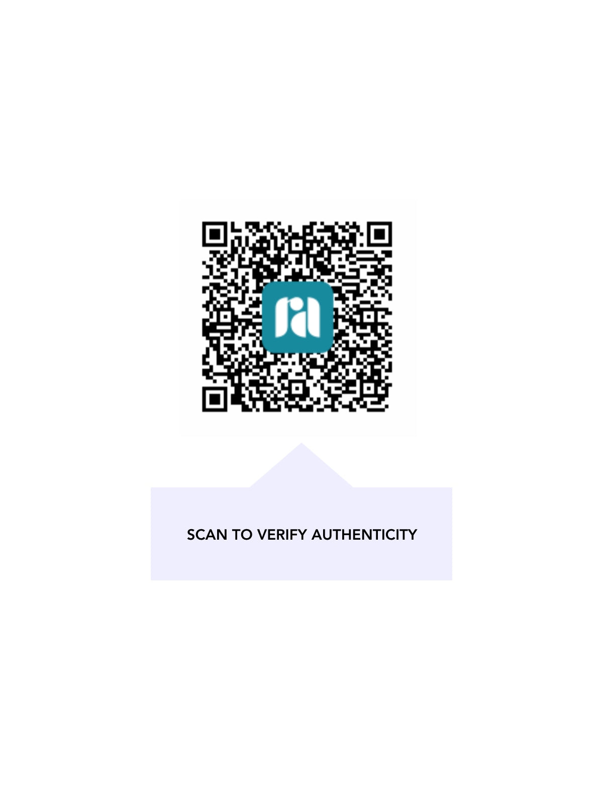 QR code — independent authenticity certificate for this item (scan to verify)