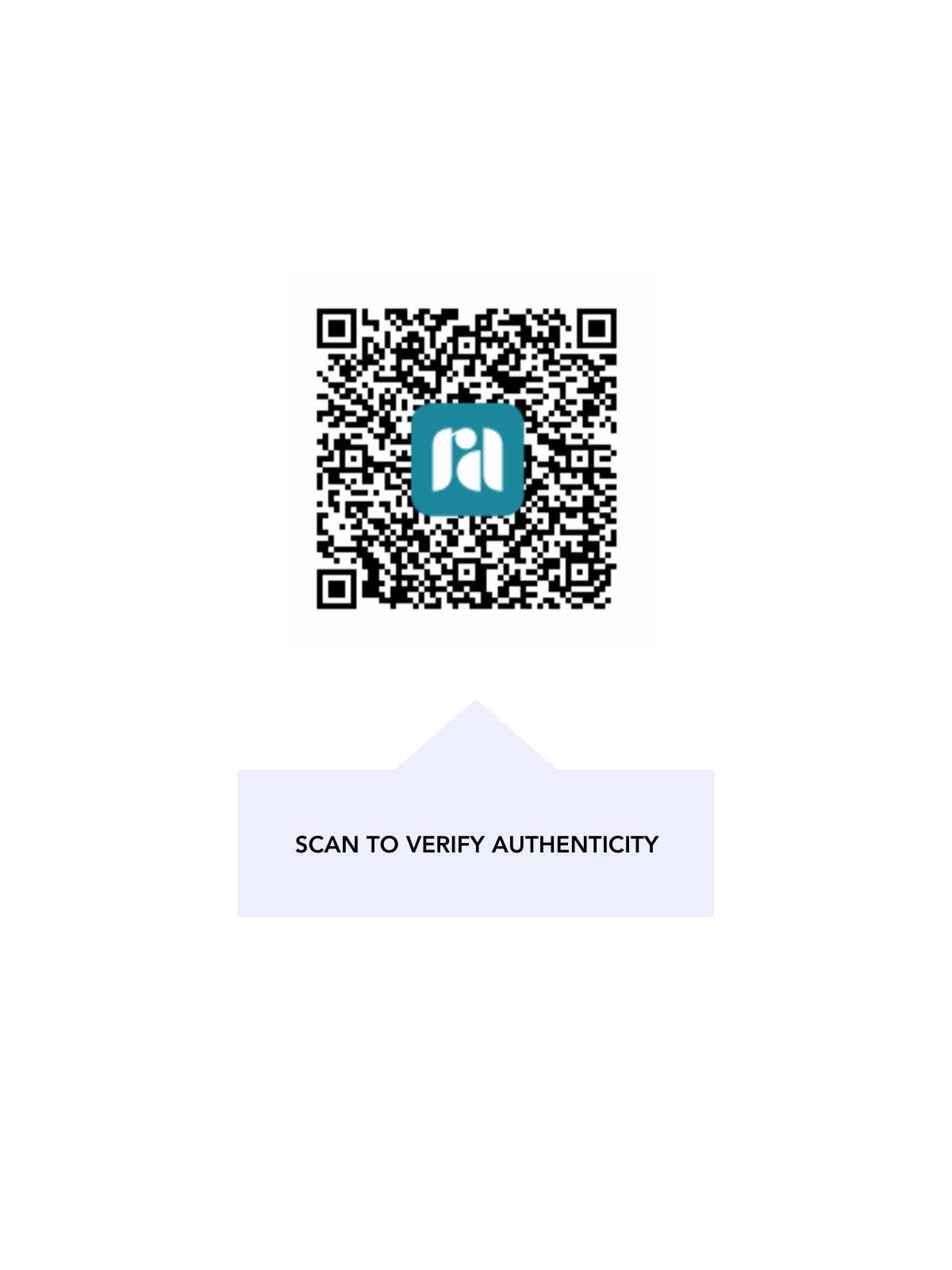 scan to verify authenticity before purchase