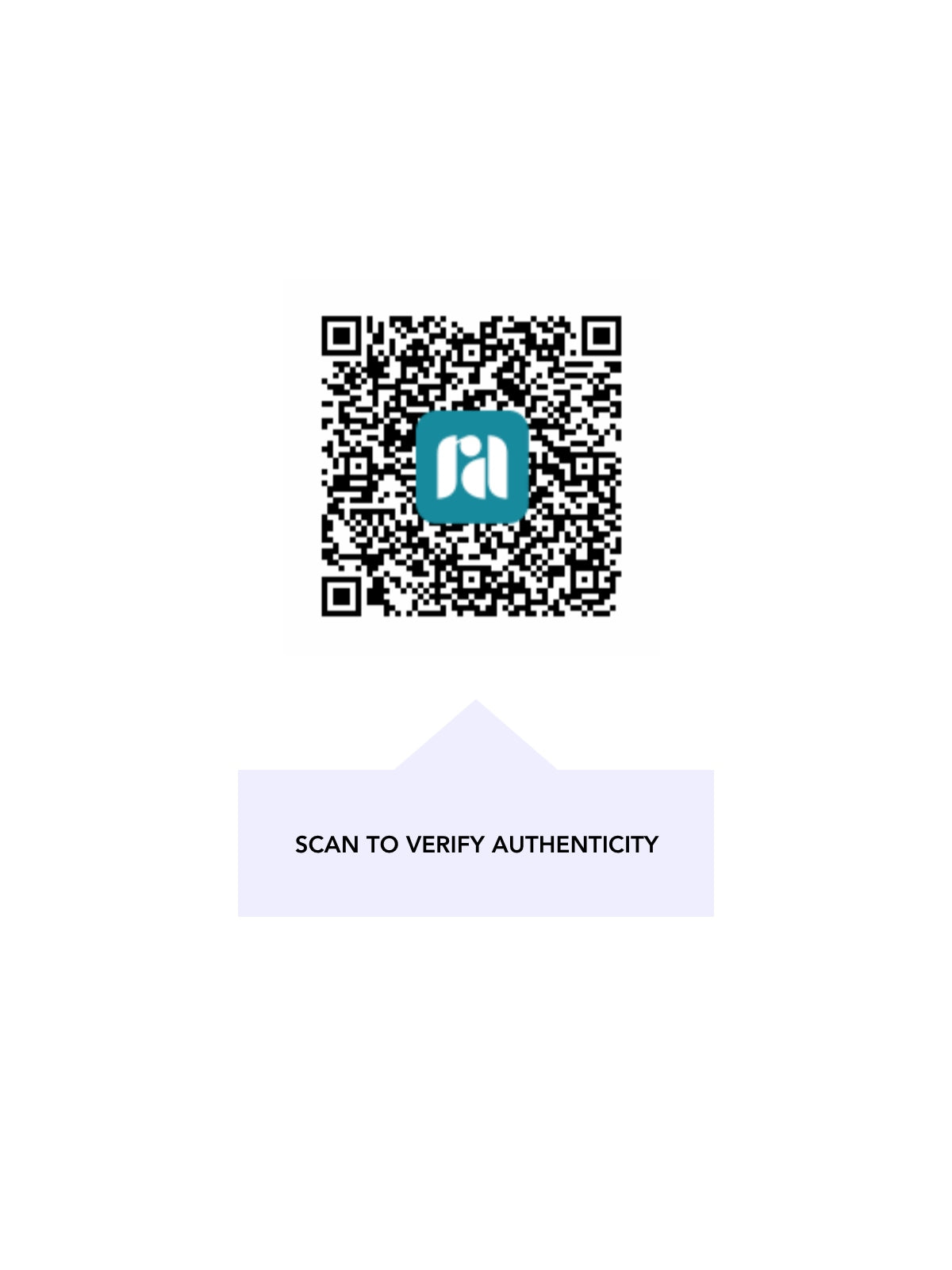 QR code — independent authenticity certificate for this item (scan to verify)
