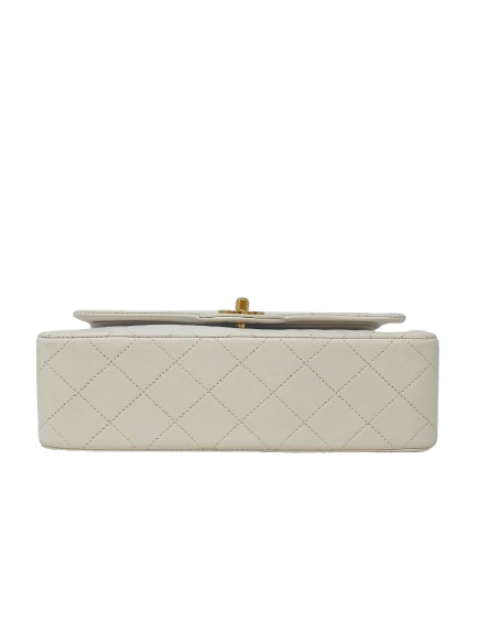 Chanel Double Flap Small white base