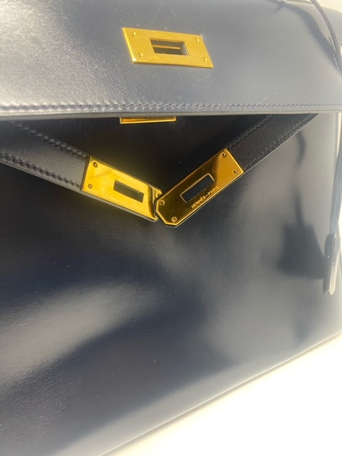 Hermes Kelly 28 Sellier Midnight Blue €6750 [RPP €9850]