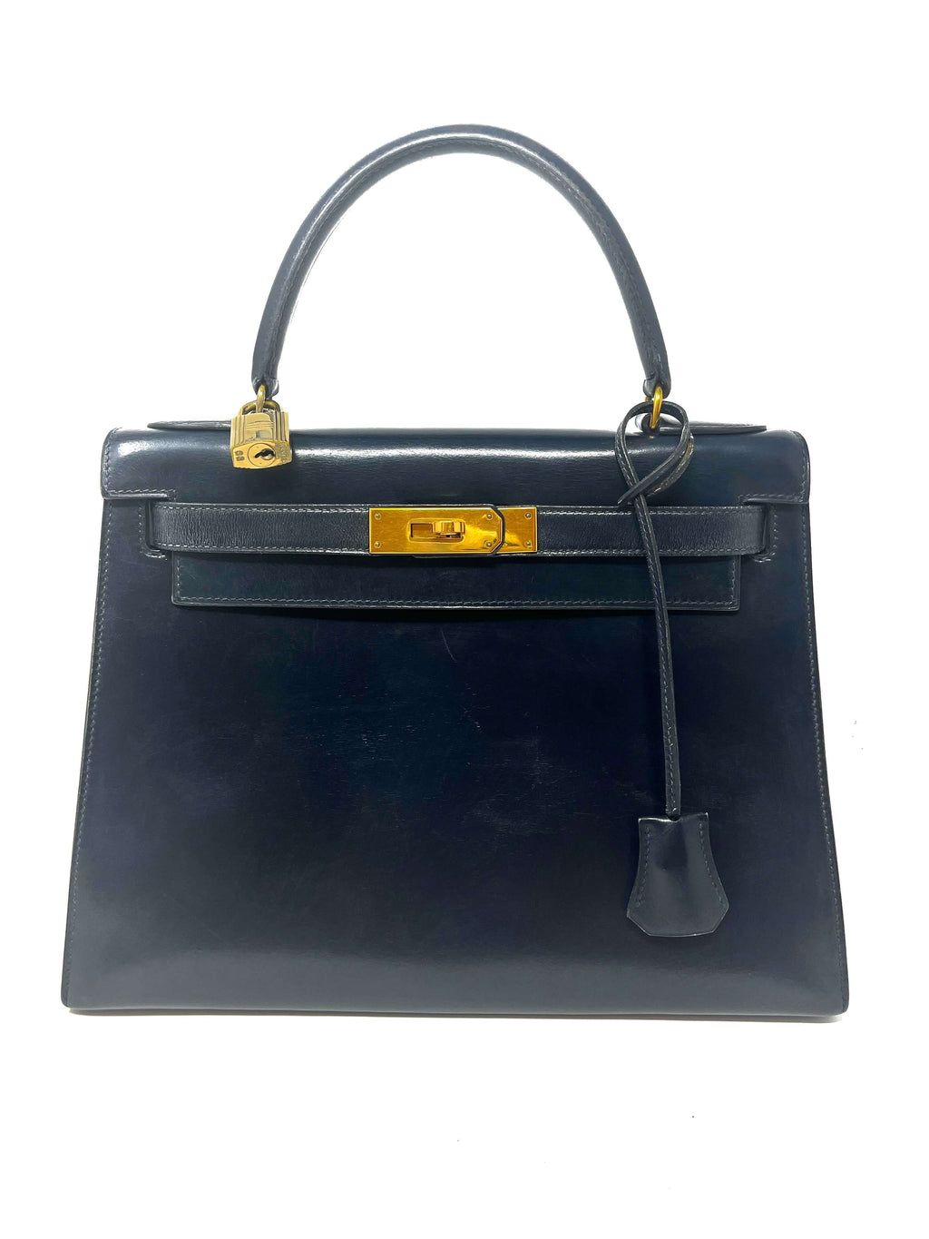 Hermes Kelly 28 blue back view