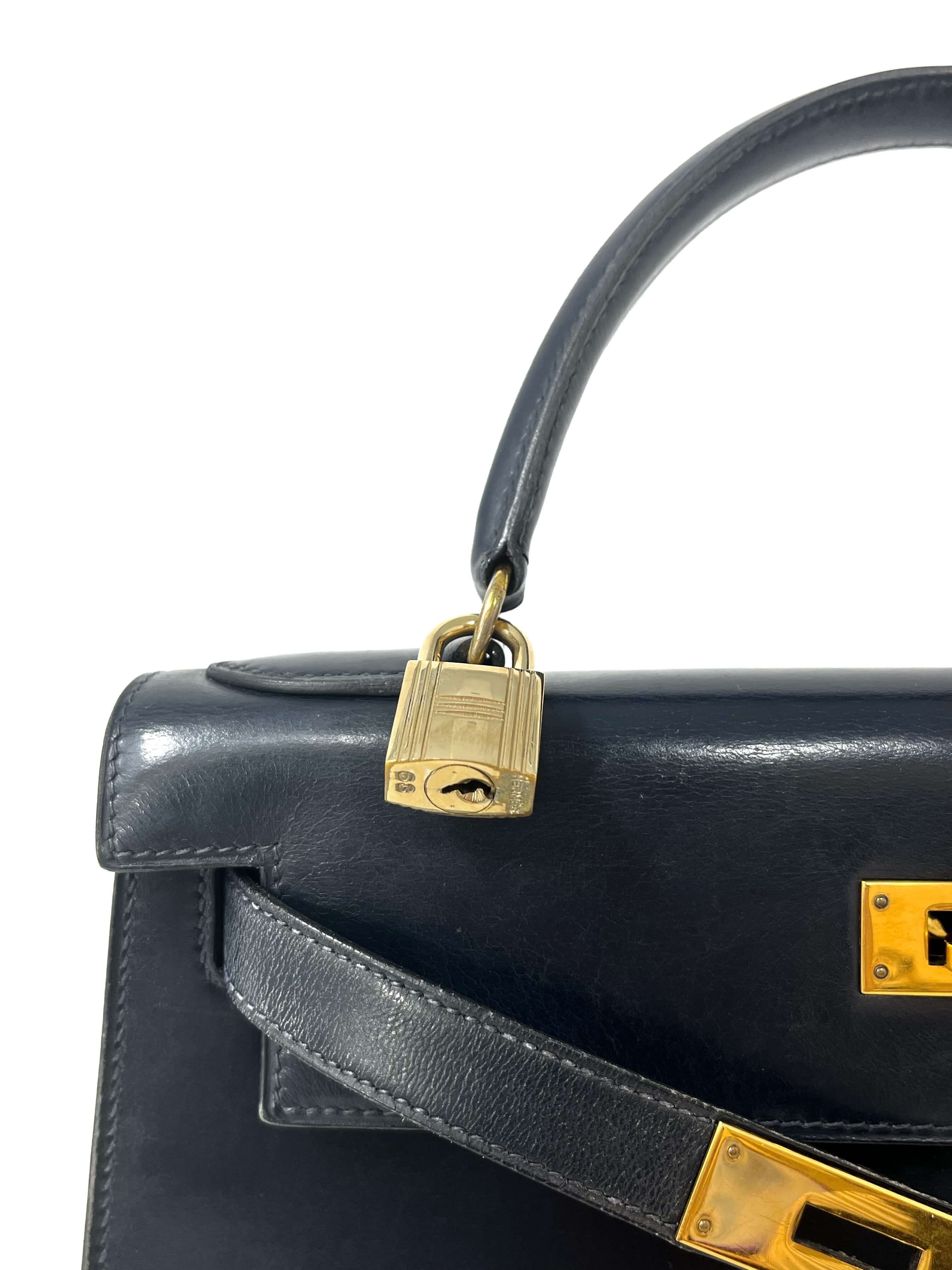 Hermes Kelly 28 blue full set accessories