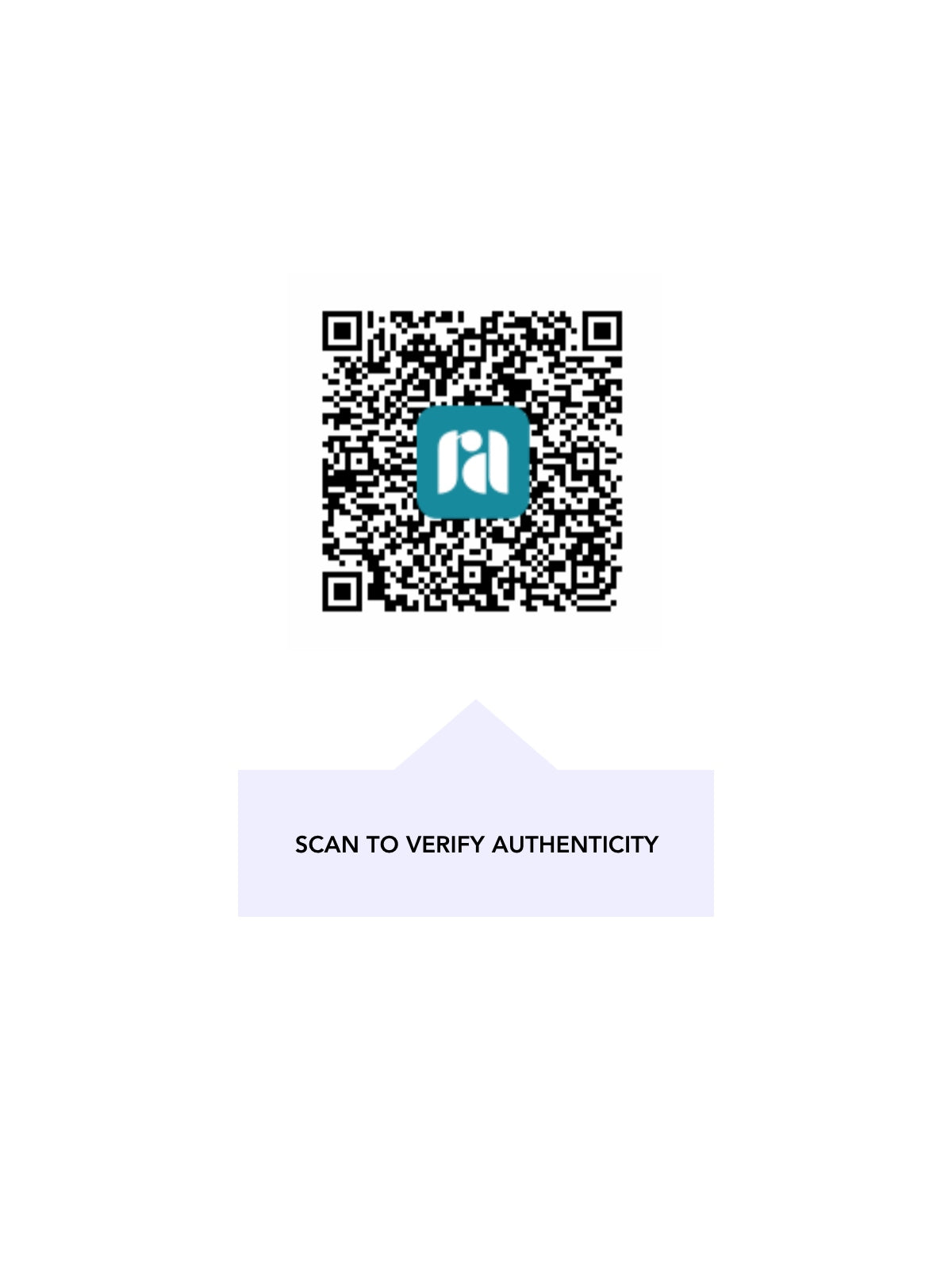 QR code — independent authenticity certificate for this item (scan to verify)