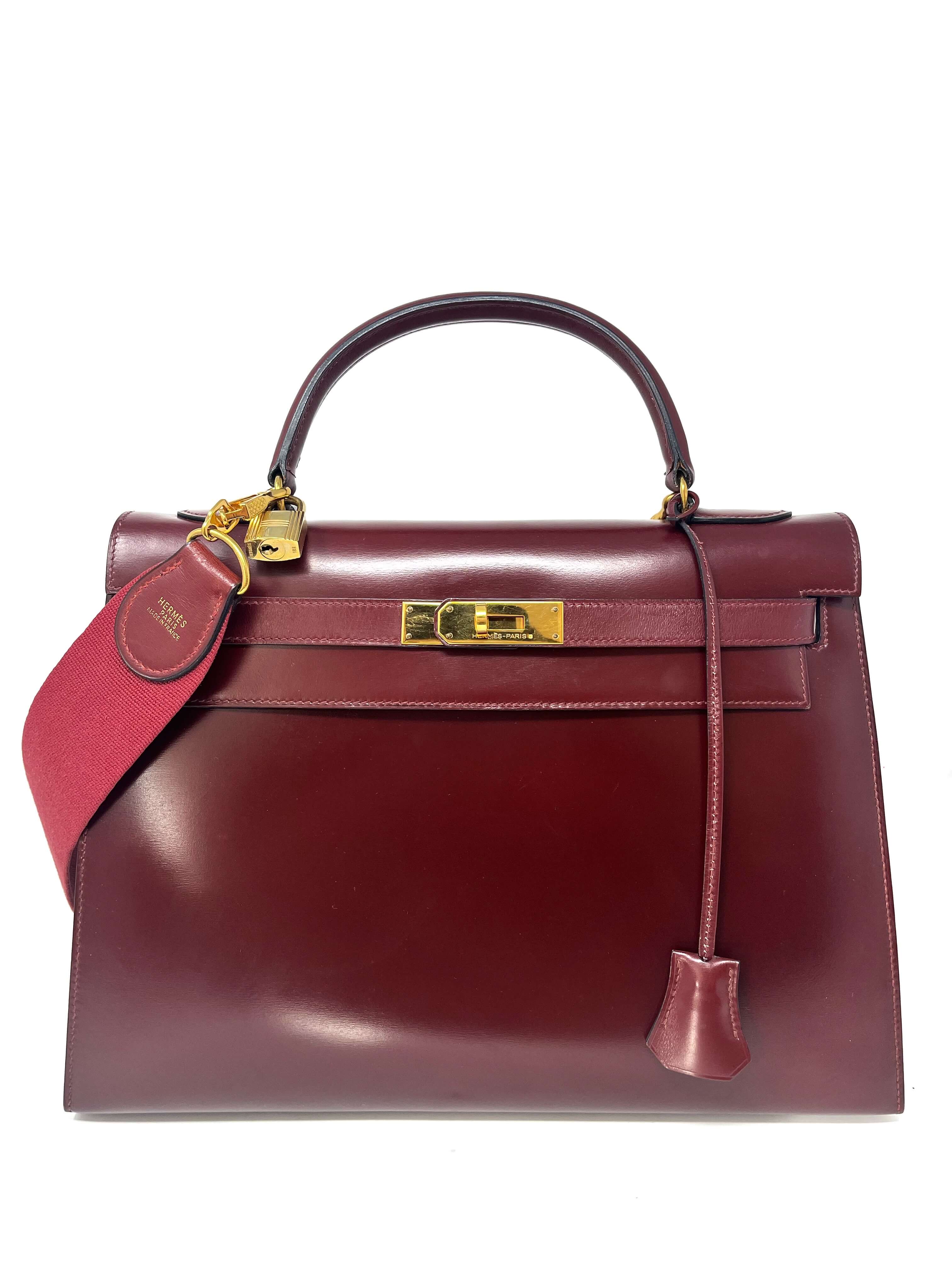 hermes kelly rouge h 32 sellier front