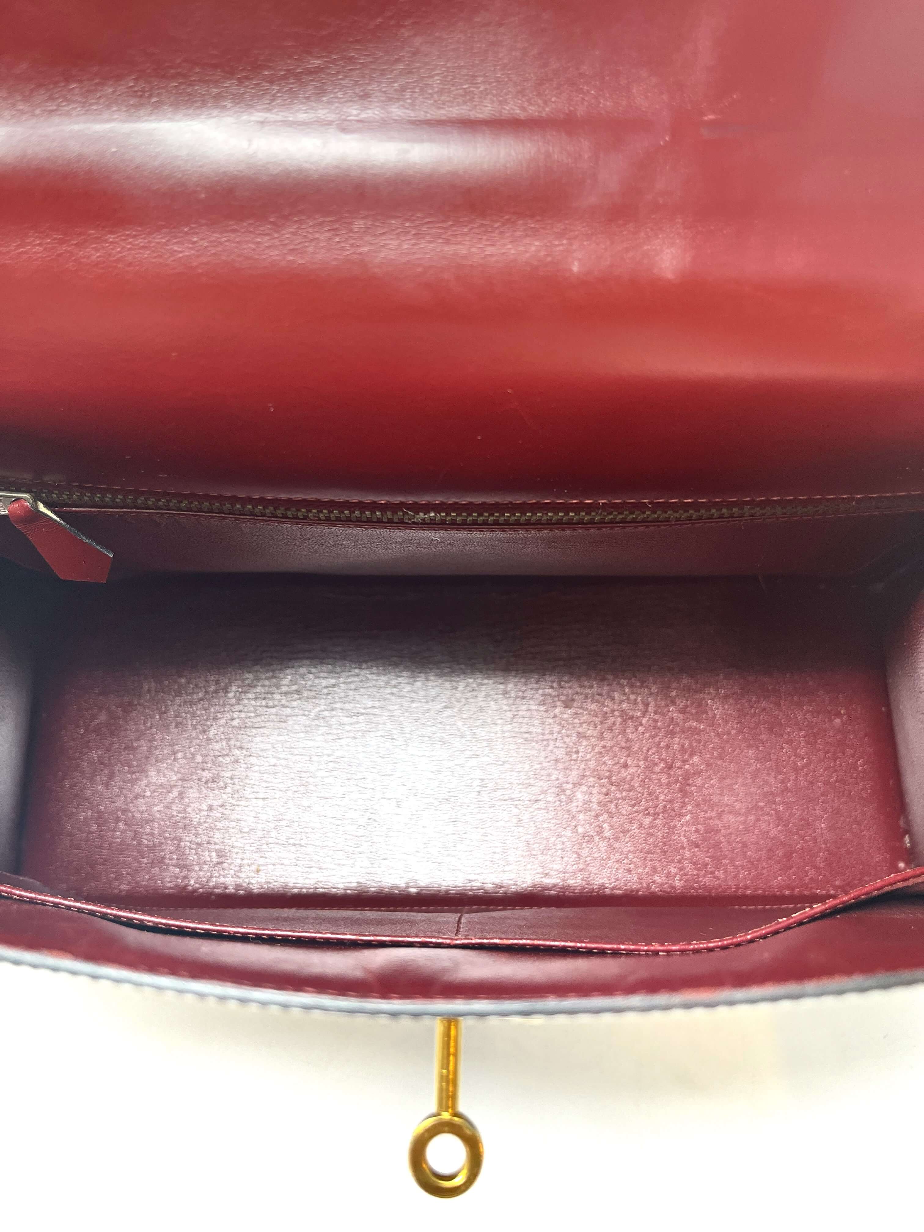 Hermes Kelly 32 Sellier Rouge H box leather gold hardware 