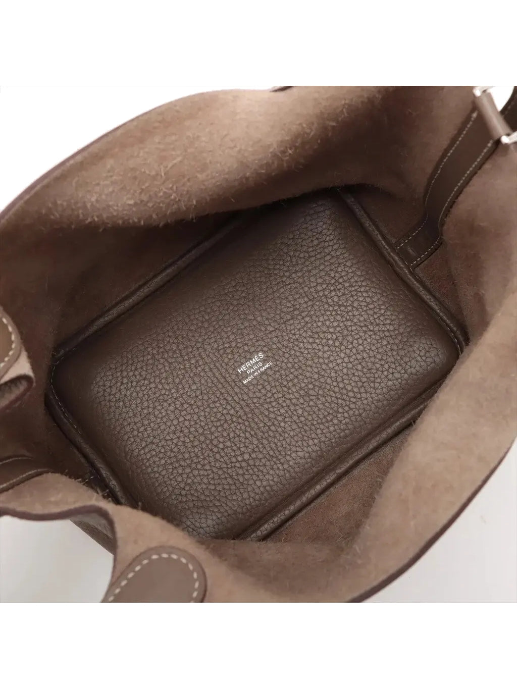 Hermes Picotin 18 Etoupe Clemence Palladium | Maison Vivienne