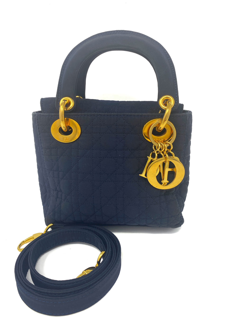 迷你 Lady dior 包 - 海军蓝