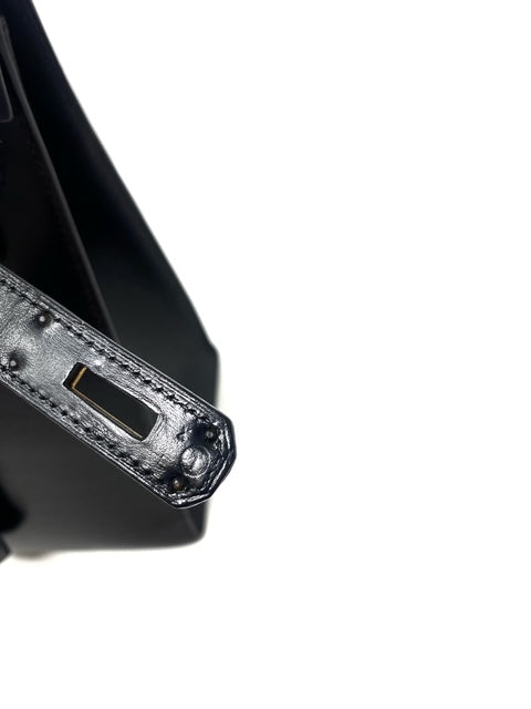 Hermes Paris gold stamp detail