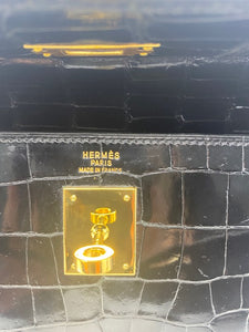 Hermes Kelly 32 Crocodile bag in black €20 000