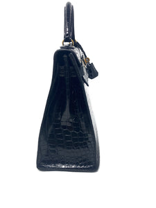 Kelly 32 crocodile handbag Hermès Black in Crocodile - 18556983