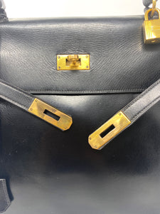 Hermes kelly bag 35, black box, vintage