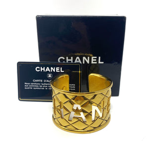 Chanel 2015 Fall Collection Classic Resin Gold Finish Bangle Bracelet (RXC) 144010020127 CB/DU