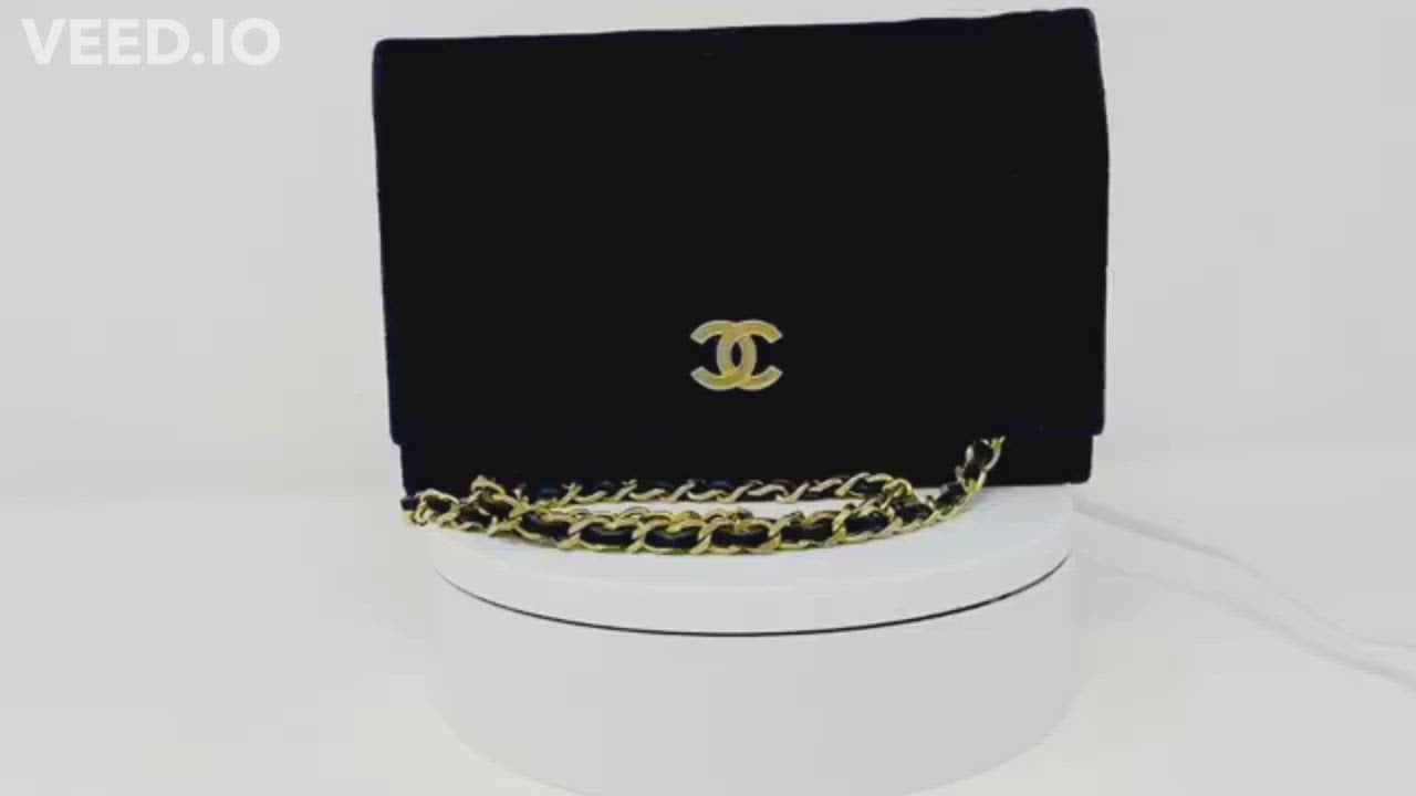 Chanel Boy Mini Messenger Bag Velvet In Black - Praise To Heaven