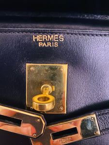Hermes kelly 32 midnight blue
